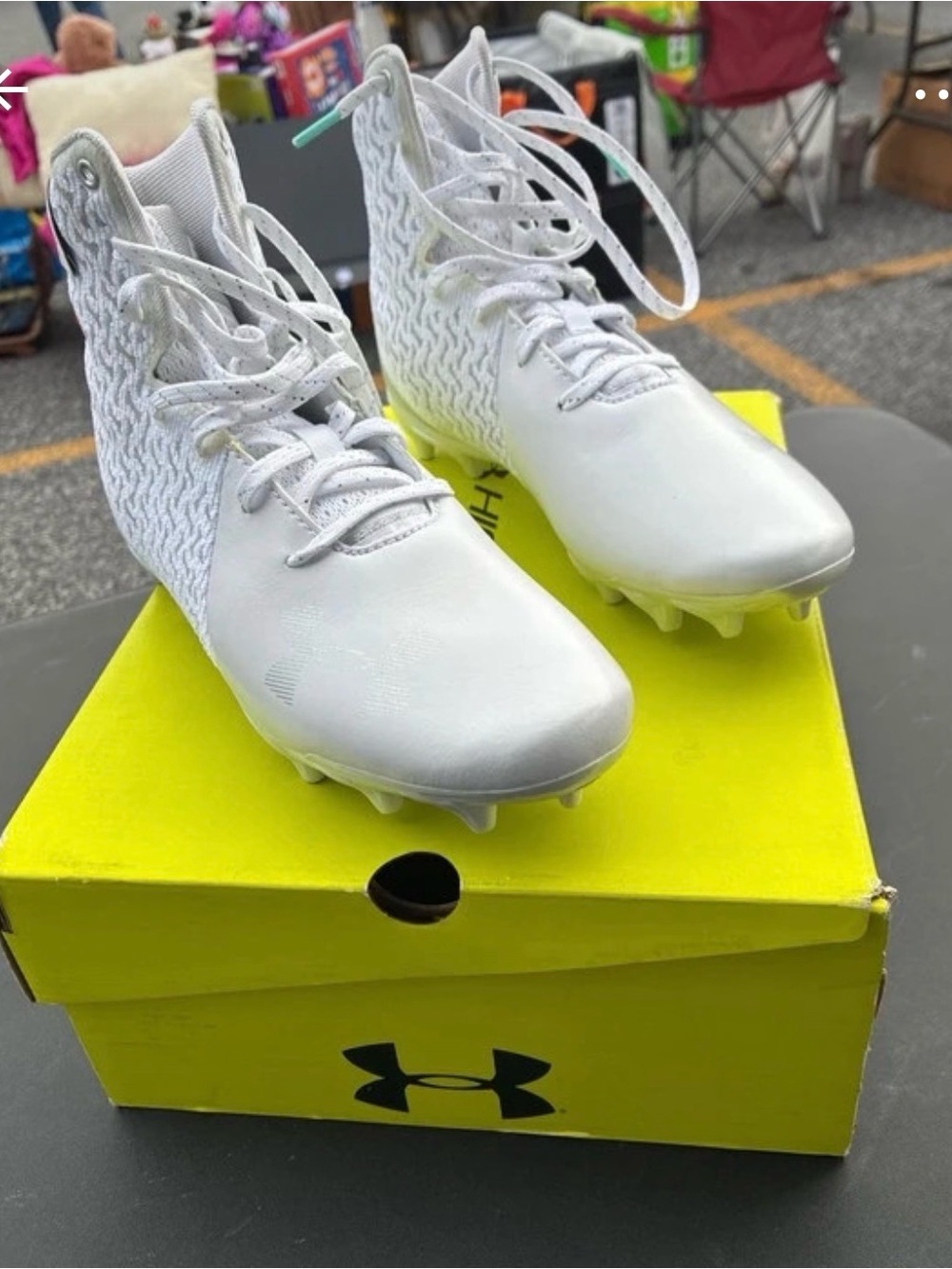 Under Armour White Women's High-Top Athletic Cleats